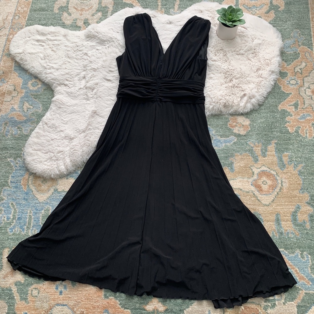 Jessica Howard Evening Black Sleeveless Dress- Size 6 - Picture 2 of 14